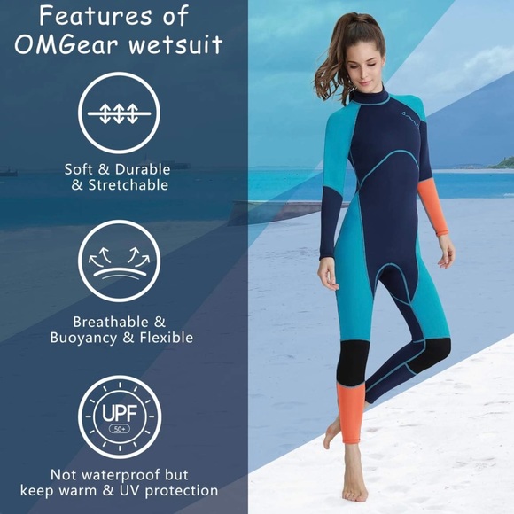 OMGear Wetsuit 3mm Neoprene Full Body UV Protection (S) - Picture 5 of 6